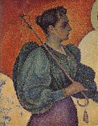 Paul Signac The fem hold gingham France oil painting artist